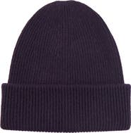 Amicale Ribbed Cashmere Double Cuff Beanie