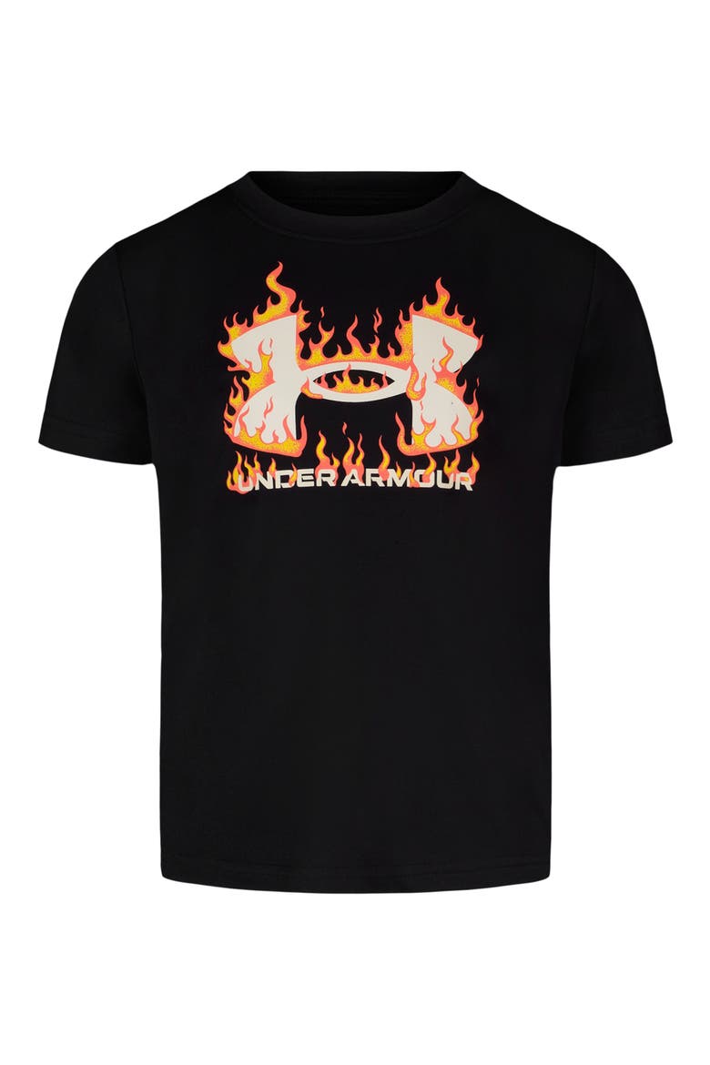Kids' UA Tech™ Fired Up Performance Graphic T-Shirt, Main, color, BLACK