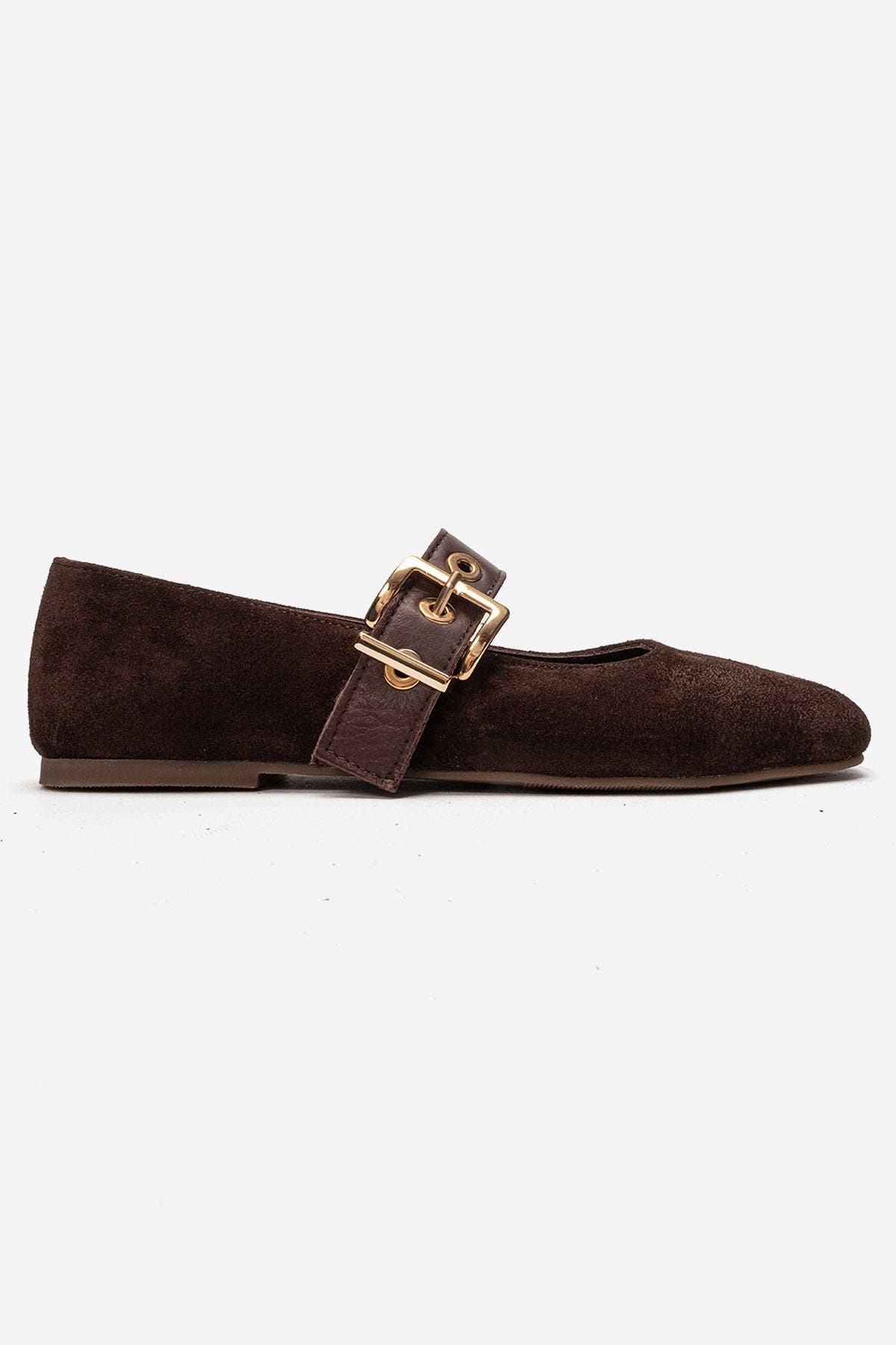 Jonas Leather Ballet Flat, Alternate, color, Brown Suede