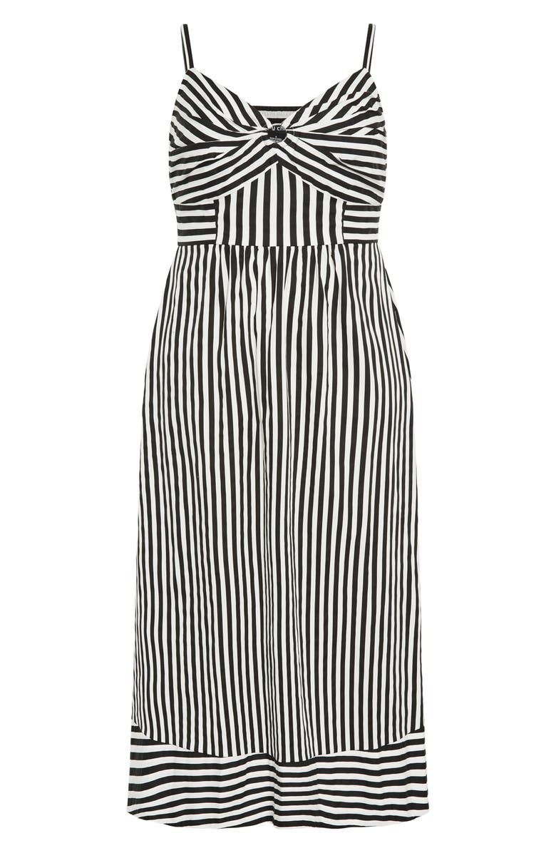 City Chic Nova Stripe Midi Dress, Alternate, color, Stripe
