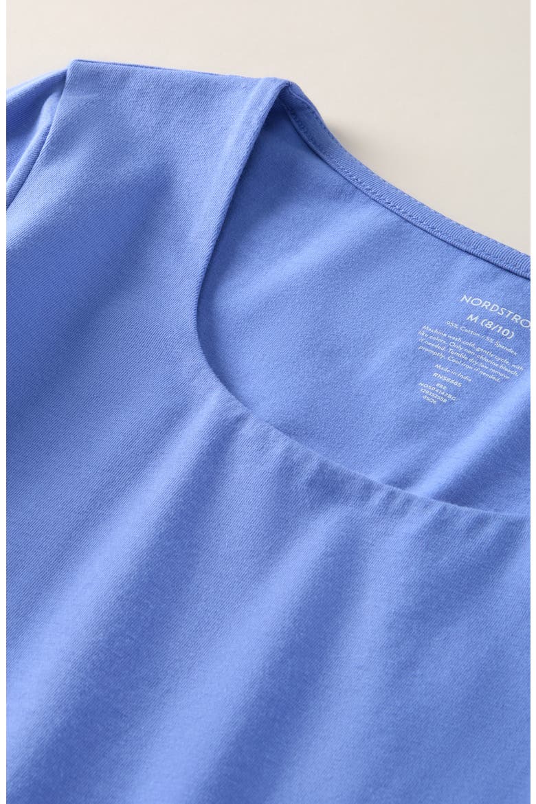 Kids' Cotton Scoop Neck T-Shirt, Alternate, color, BLUE WEDGEWOOD
