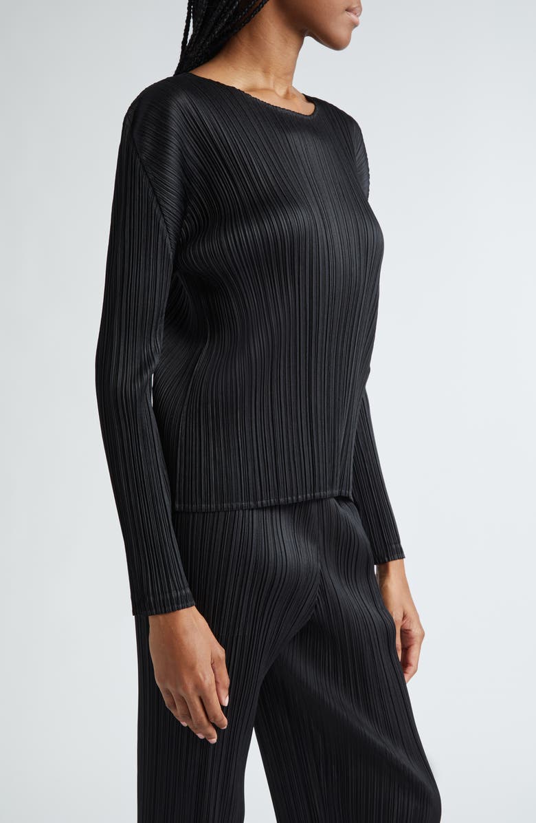 Pleats Please Issey Miyake Monthly Colors November Pleated Long Sleeve Top, Alternate, color, 
