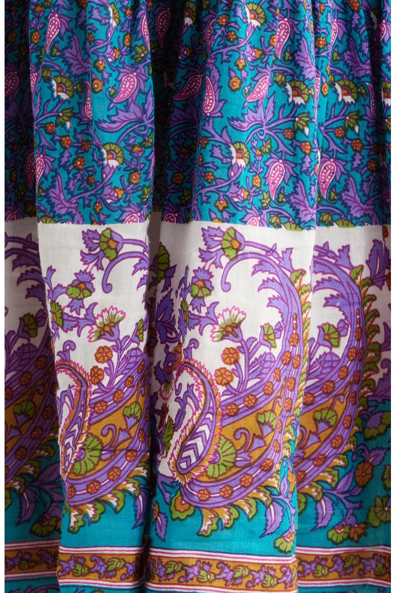 Cotton & Silk Cover-Up Maxi Dress, Alternate, color, PURPLE