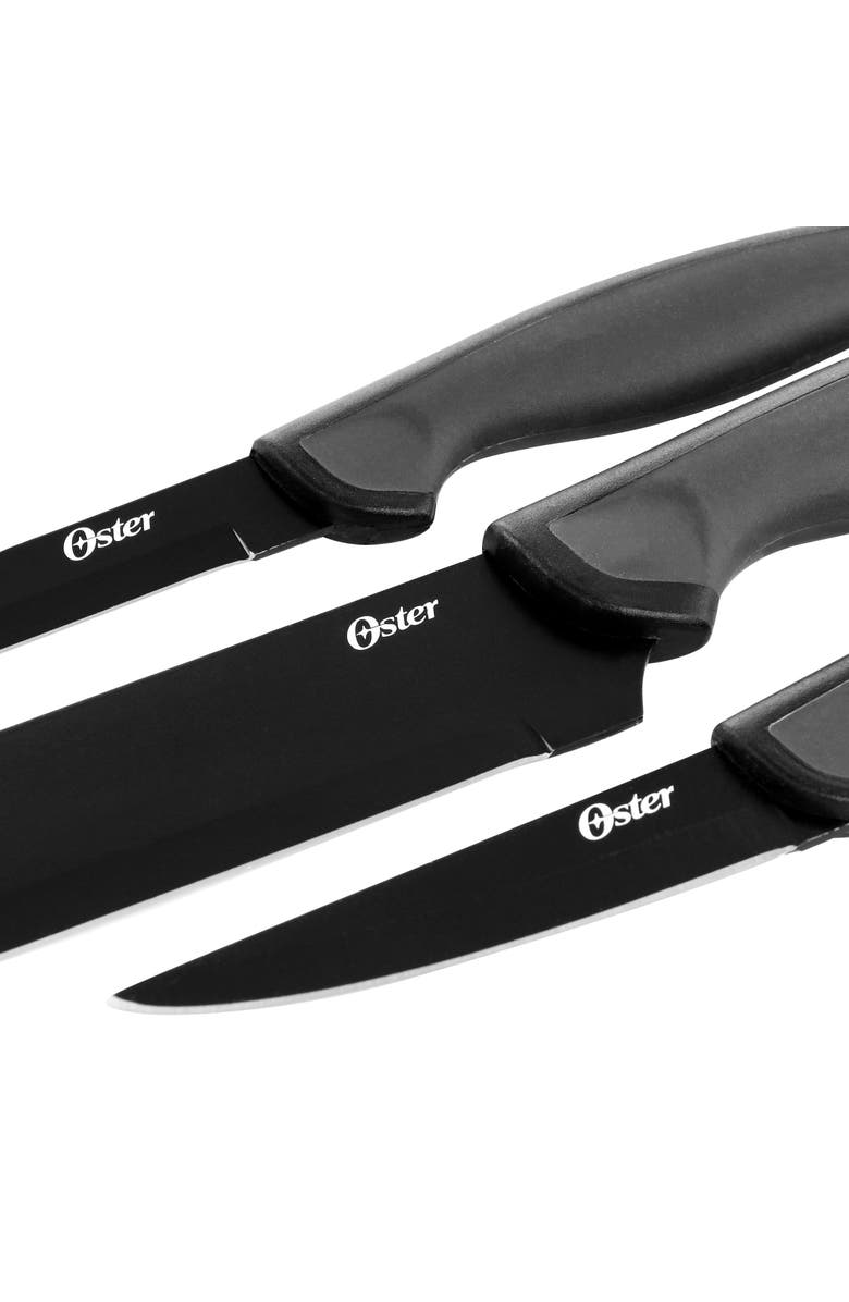 OSTER Slice Craft 3 Piece Stainless Steel Cutlery Set, Alternate, color, Black