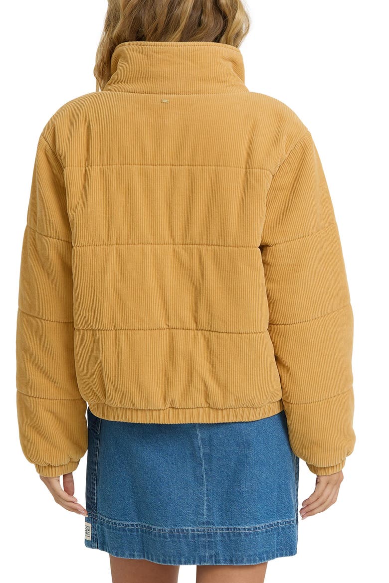 Winter Waves Corduroy Puffer Jacket, Alternate, color, CURRY