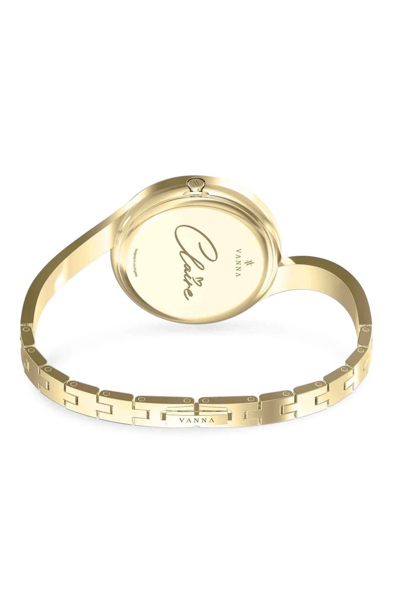 VANNA Claire Gemstone Watch, Alternate, color, White Pearl-Gold