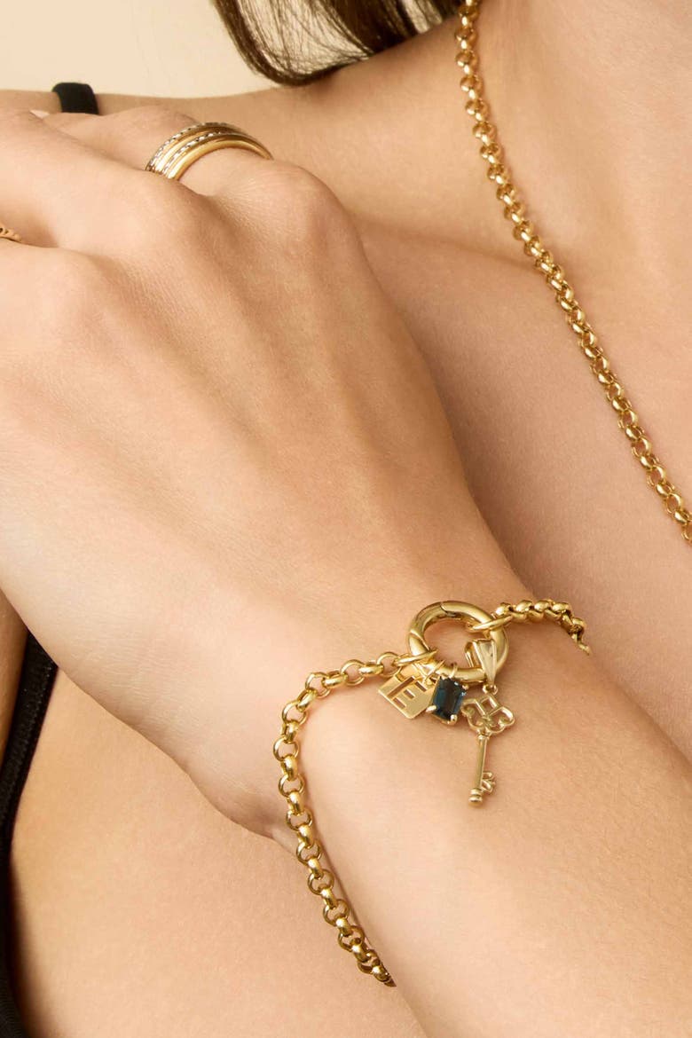 14K Yellow Gold Rimini Rolo Connector Bracelet, Alternate, color, Yellow Gold - Without Clasp