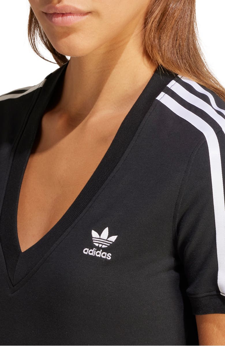 adidas Adicolor 3-Stripes V-Neck T-Shirt, Alternate, color, 