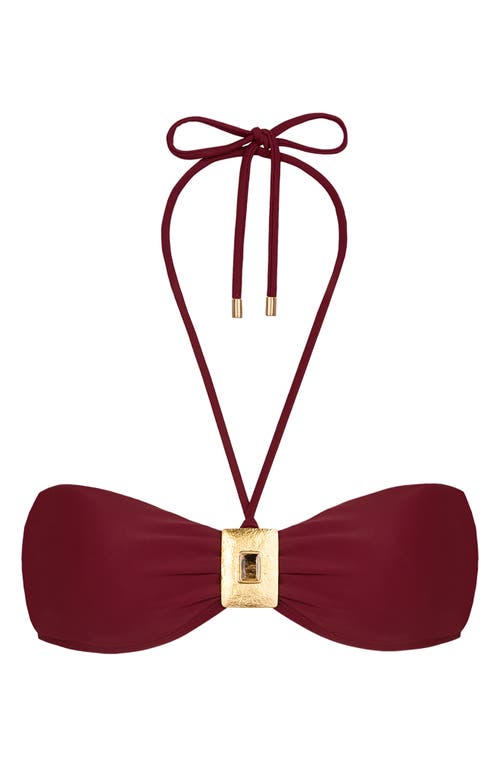 Vix Paula Hermanny Liza Bandeau Bikini Top In Red