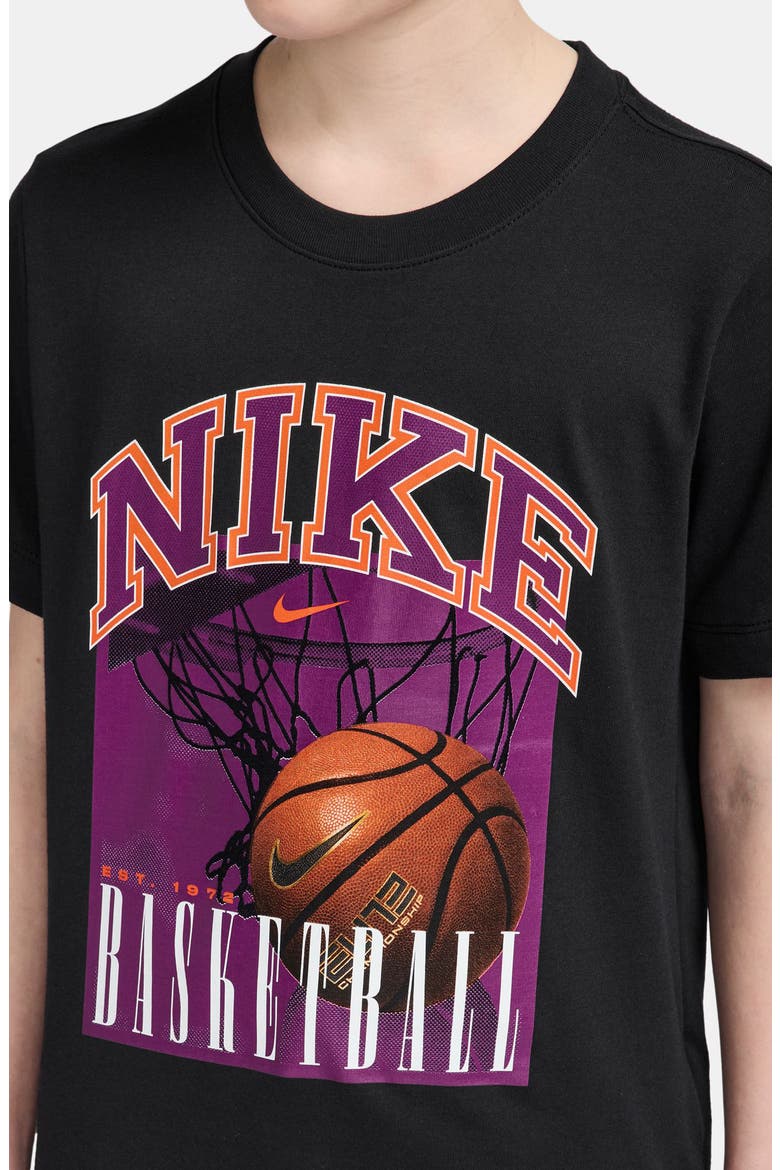 Kids' Basketball Graphic T-Shirt, Alternate, color, BLACK