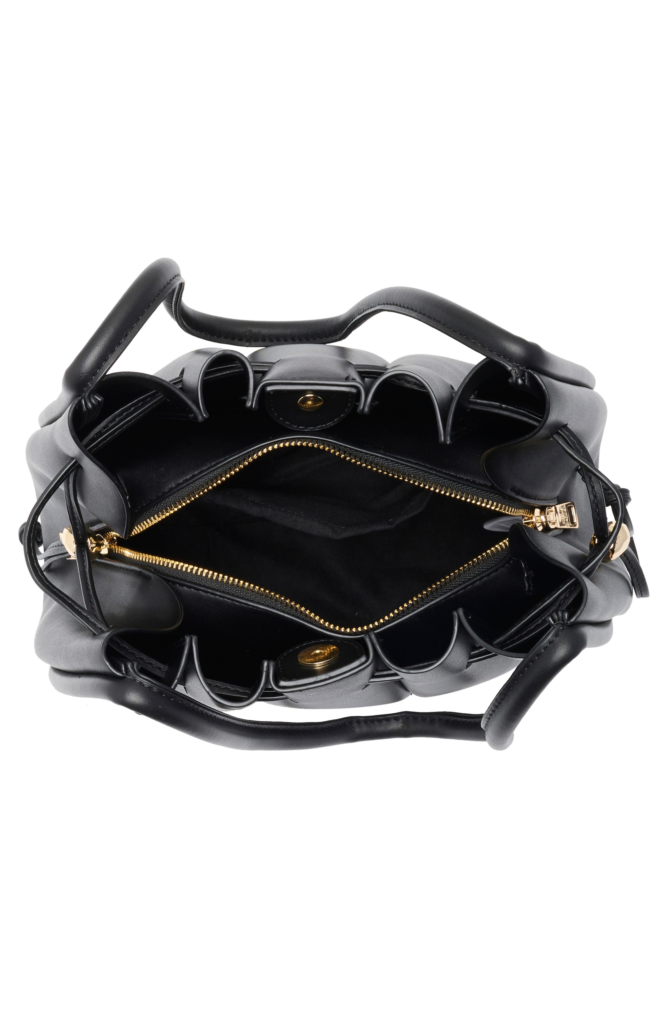 Sophia Faux Leather Hobo, Alternate, color, BLACK SMOOTH
