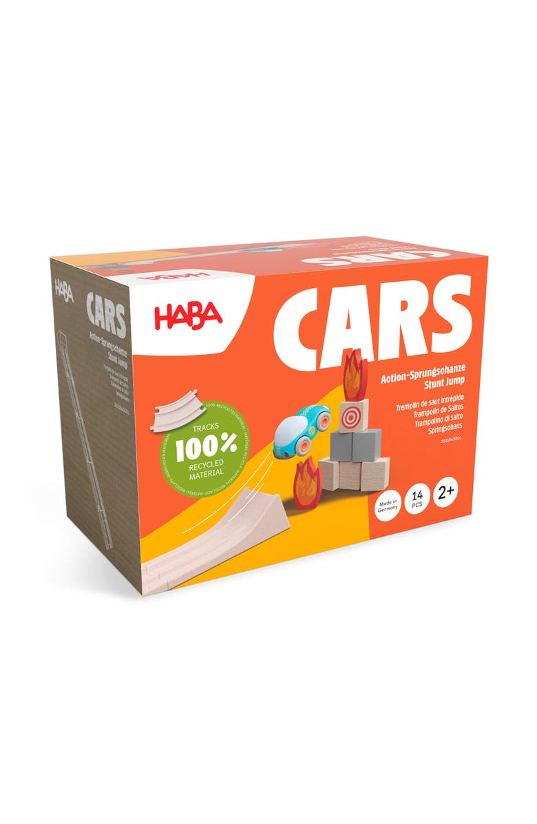 HABA Cars Action Ramp 14-Piece Toy Car Ramp Set for ages 2+, Main, color, Multi