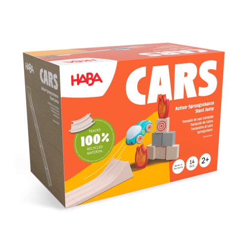 HABA Cars Action Ramp 14-Piece Toy Car Ramp Set for ages 2+ in Multi  product