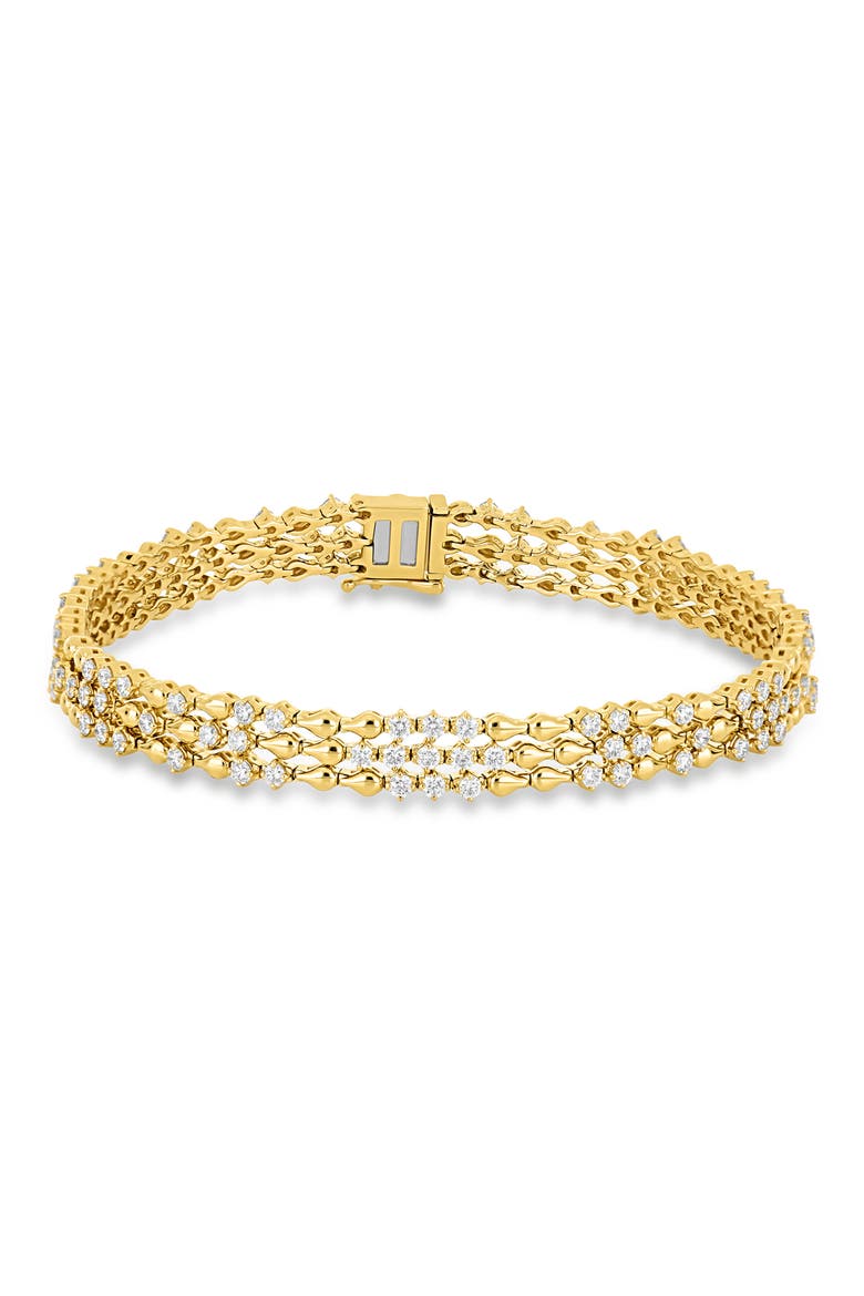 Mykonos Diamond 3-Row Line Bracelet (Online Trunk Show), Main, color, 18K YELLOW GOLD/ DIAMOND
