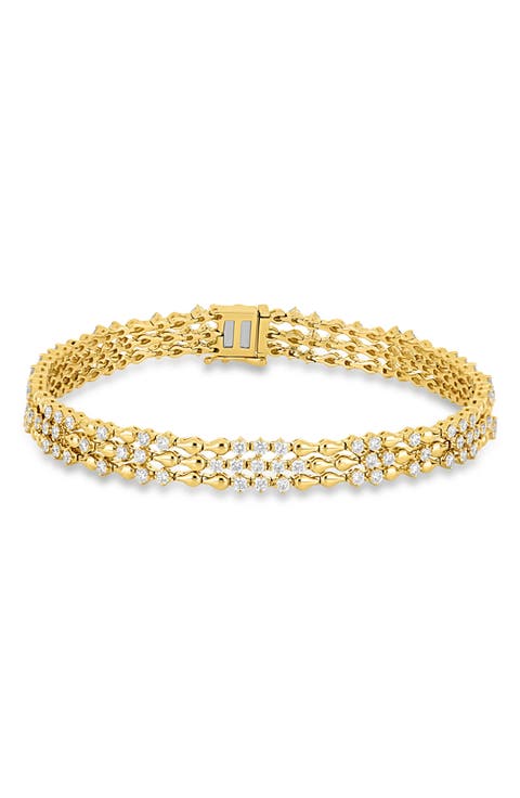 Mykonos Diamond 3-Row Line Bracelet