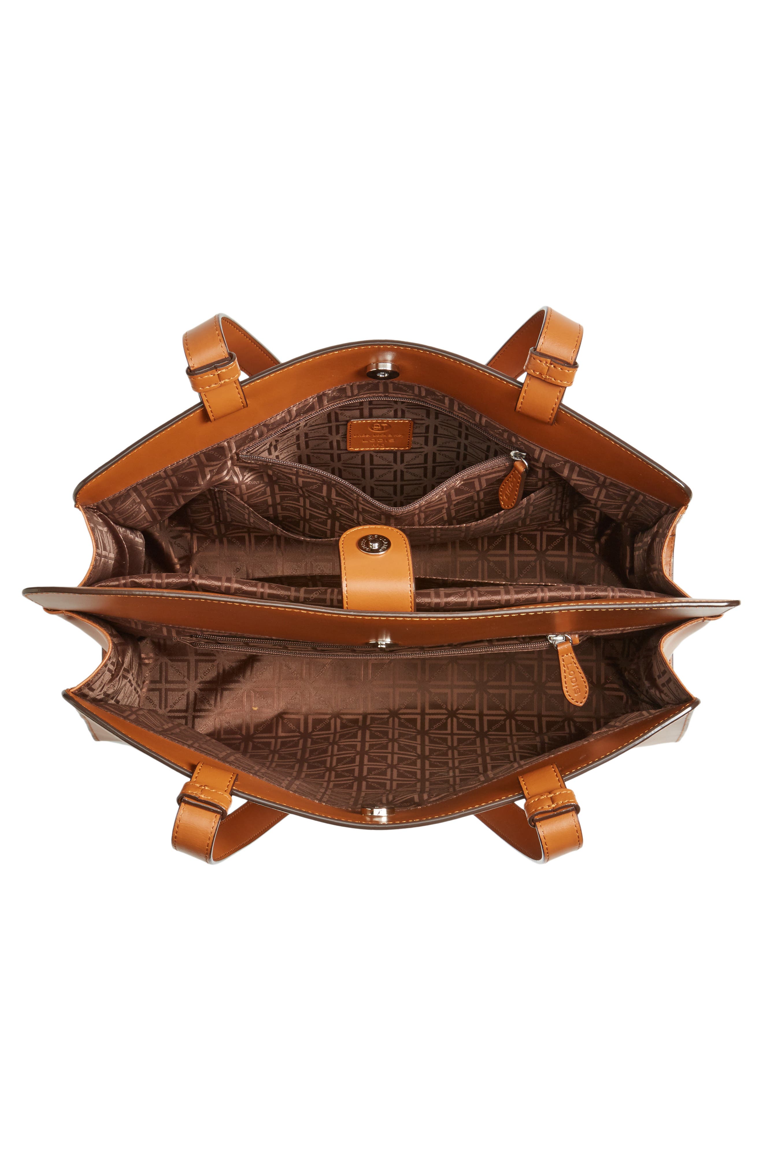 Audrey Under Lock & Key - Jana RFID Leather Tote, Alternate, color, TOFFEE