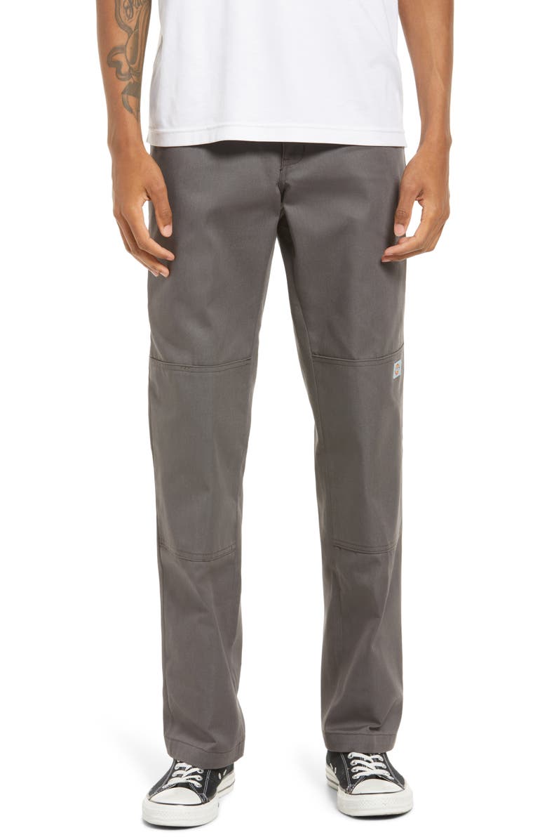 Dickies Men's R2R Slim Straight Double Knee Pants, Main, color, Slate