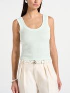 Manière De Voir Liane Scoop Neck Ribbed Vest