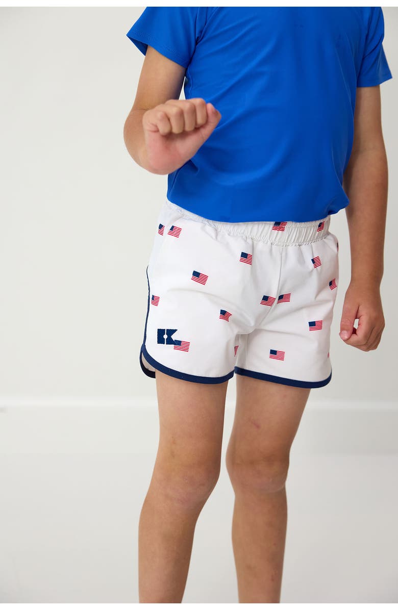 Courtside Kids Boys Retro Super Short, Alternate, color, Flag
