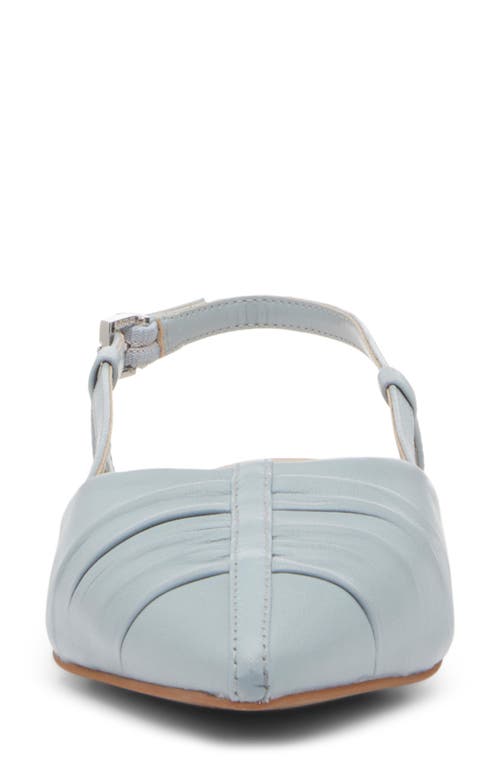 Vince Camuto Agnes Pointed Toe Slingback Flat In Celeste Blue