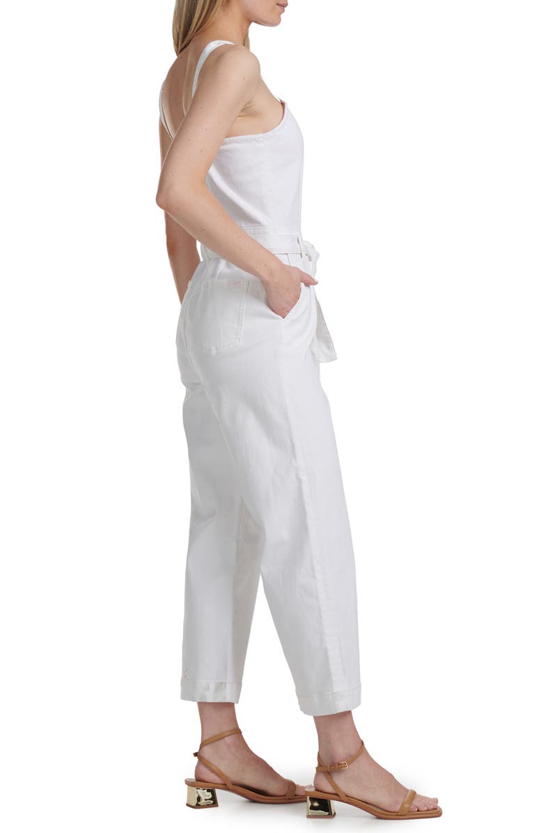 JEN7 by 7 For All Mankind Tie Front Sleeveless Crop Wide Leg Denim Jumpsuit, Alternate, color, 