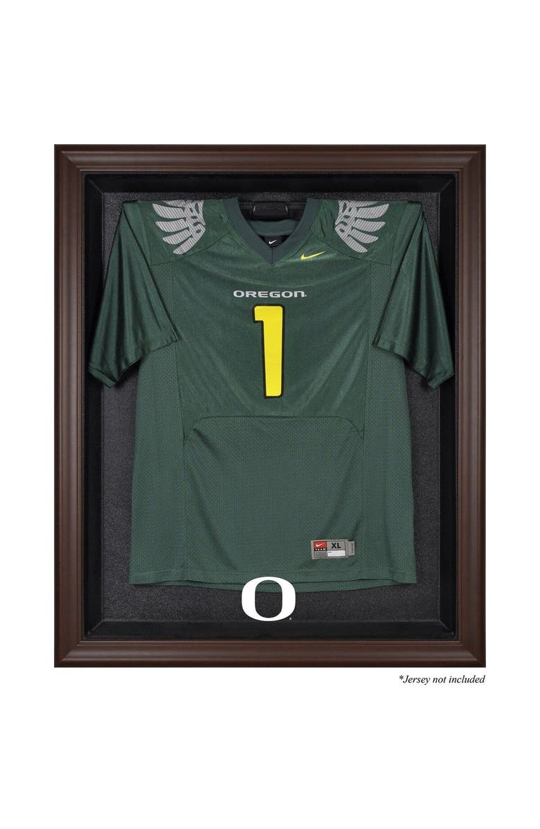 FANATICS AUTHENTIC Oregon Ducks Brown Framed Logo Jersey Display Case, Main, color, 