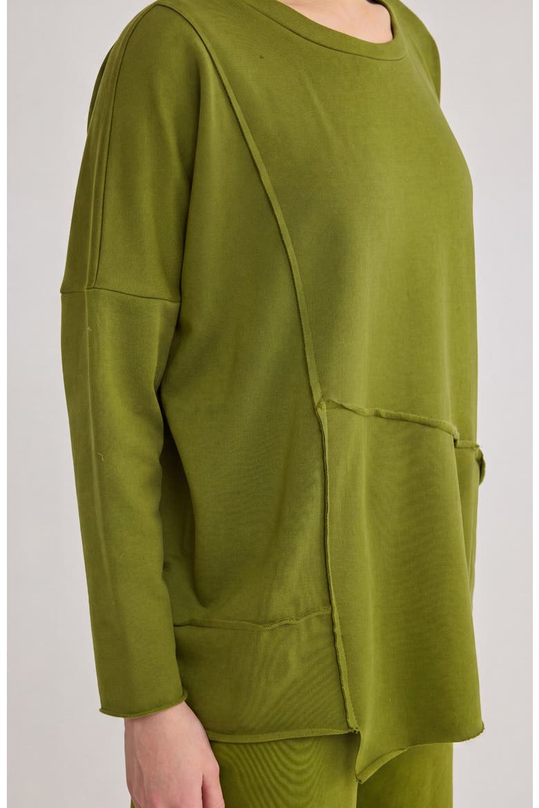 Alma Crew Neck Asymmetric Knit Top, Alternate, color, Pistachio
