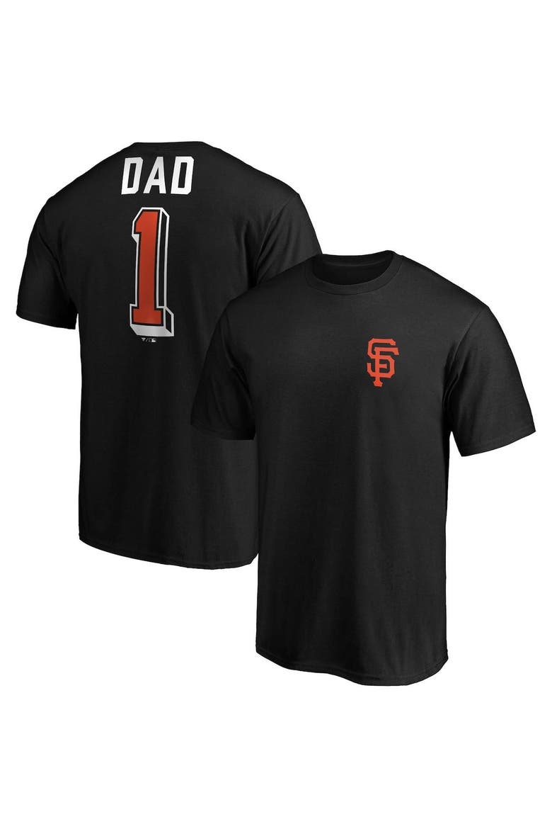 Men's Fanatics Branded Black San Francisco Giants Number One Dad Team T-Shirt, Main, color, Black