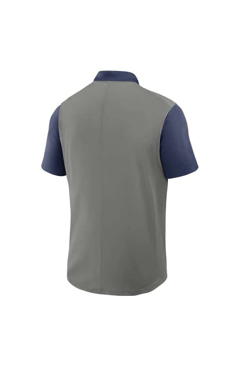 Nike Men's Nike Gray/Navy New York Yankees Cooperstown Collection Color-Block Victory Performance Polo, Alternate, color, 