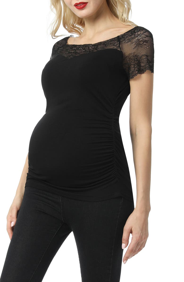 Kimi and Kai Valerie Lace Maternity Top, Main, color,