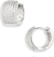 Cara Chunky Cubic Zirconia Huggie Hoop Earrings
