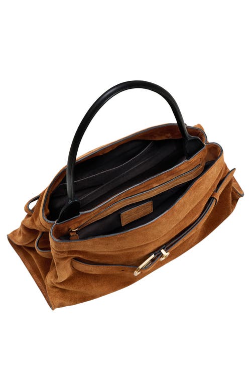 Marc Jacobs The Suede Dakota Satchel In Brown