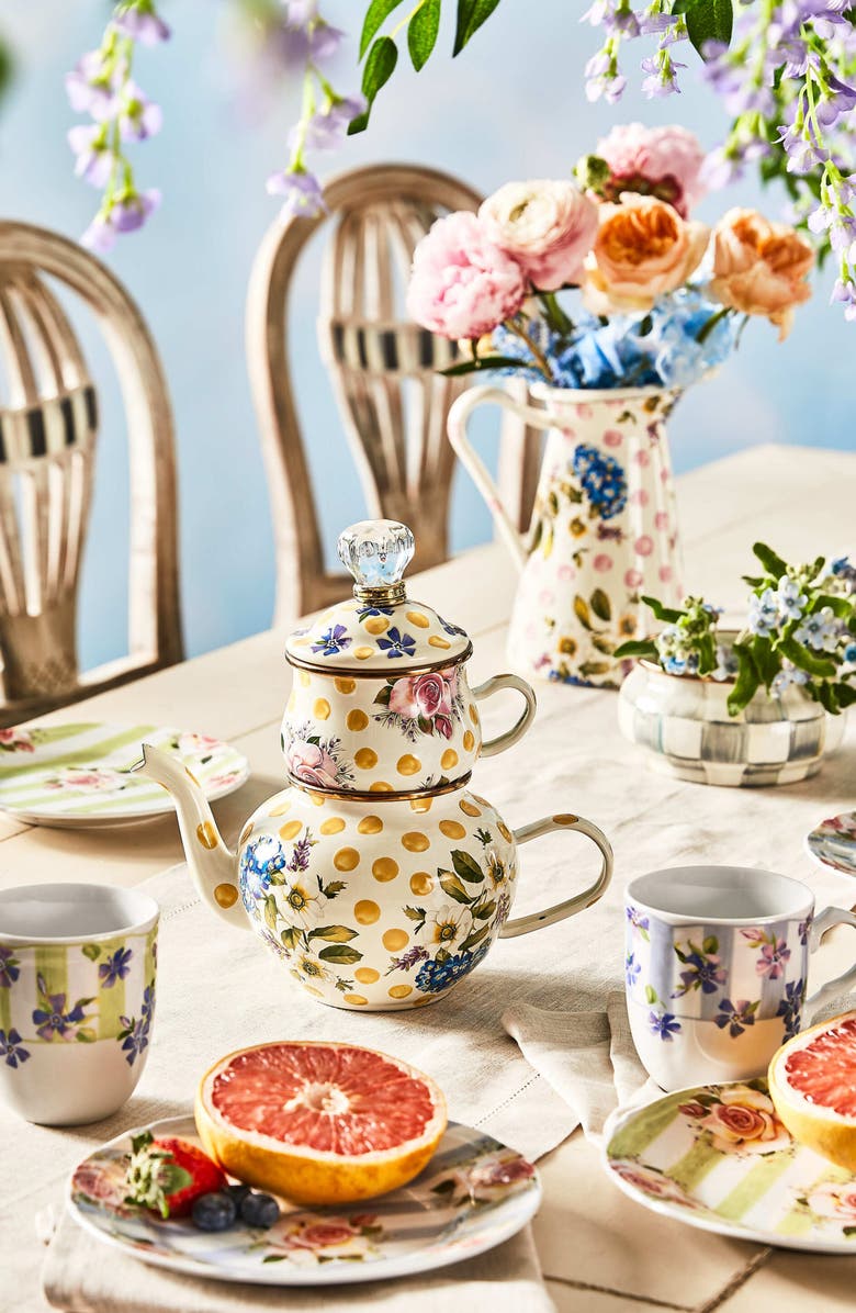 MACKENZIE CHILDS Wildflowers Nested High Tea Set, Alternate, color,