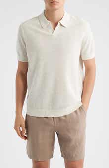 Treasure & Bond Short Sleeve Johnny Collar Polo Sweater