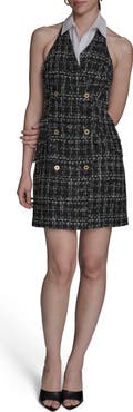 BCBG Tweed Halter Neck Dress