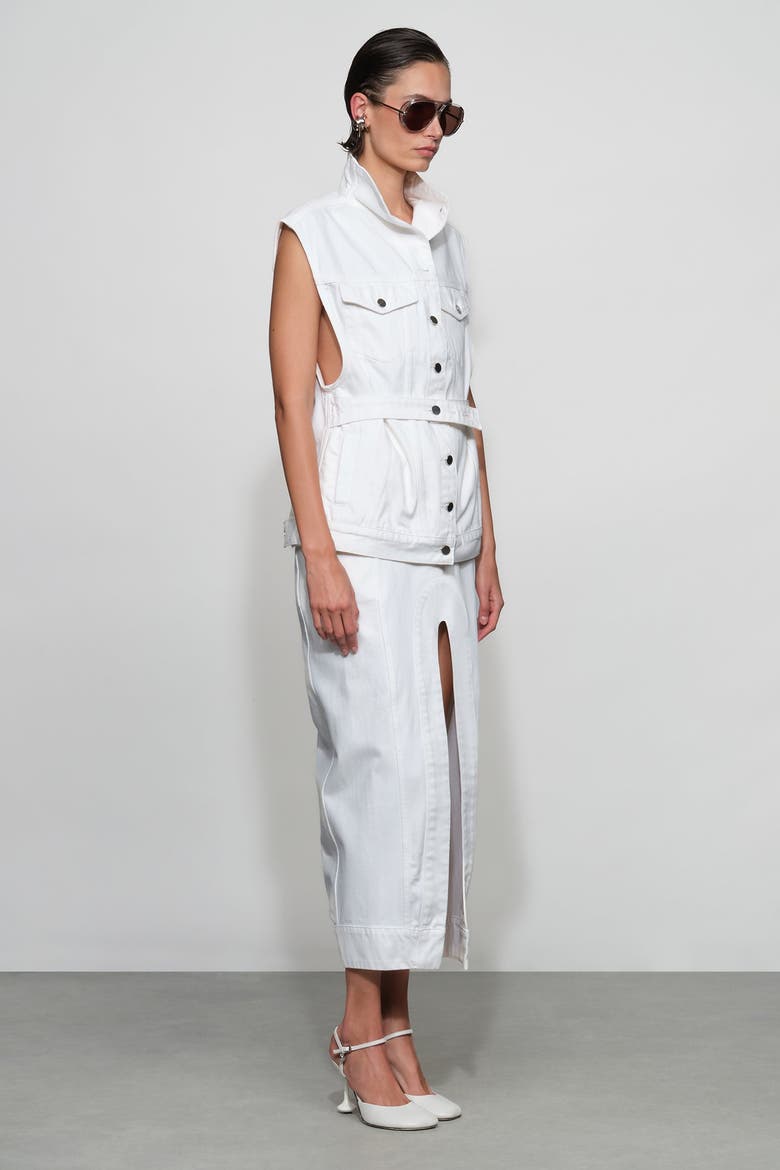 Sylas Denim Vest, Alternate, color, White