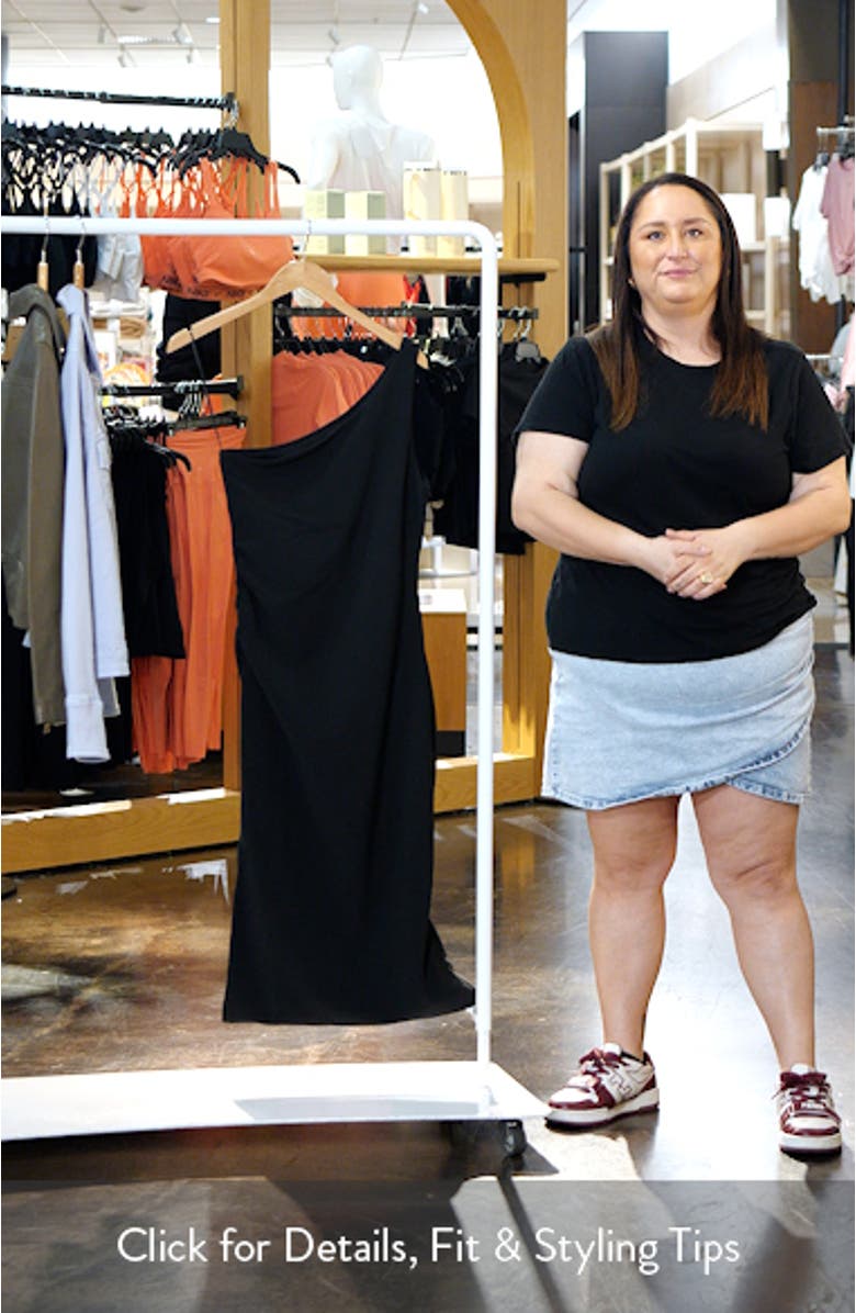 One-Shoulder Body-Con Midi Dress