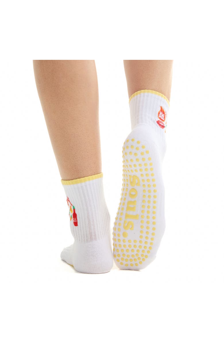 Souls. Flamin' Ankle Grip Socks, Alternate, color, White
