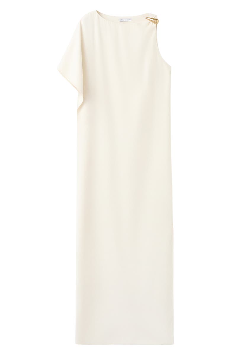 MANGO Asymmetric Column Dress, Main, color, Ecru