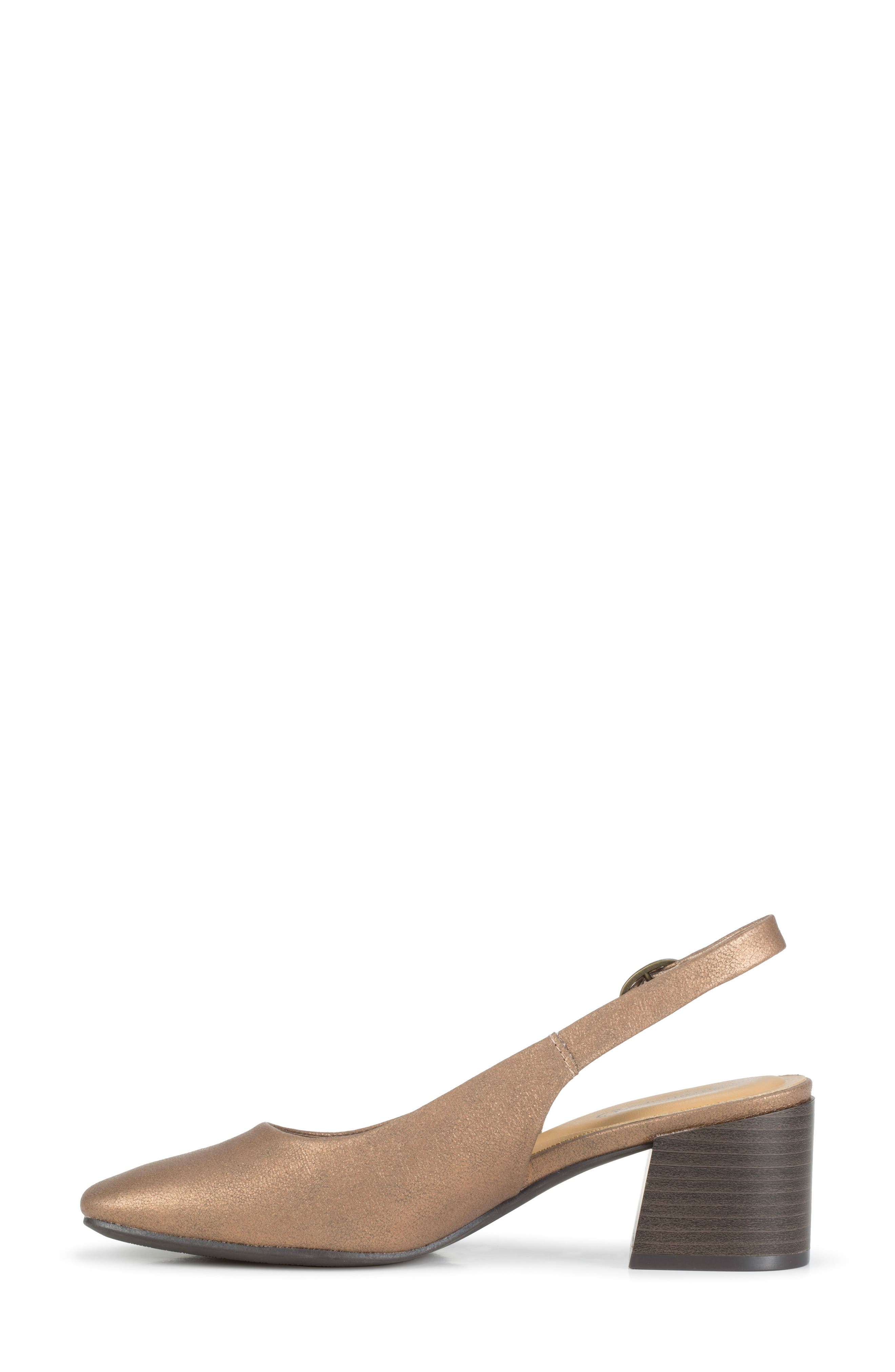 Ester Block Heel Slingback Pump, Alternate, color, BRONZE