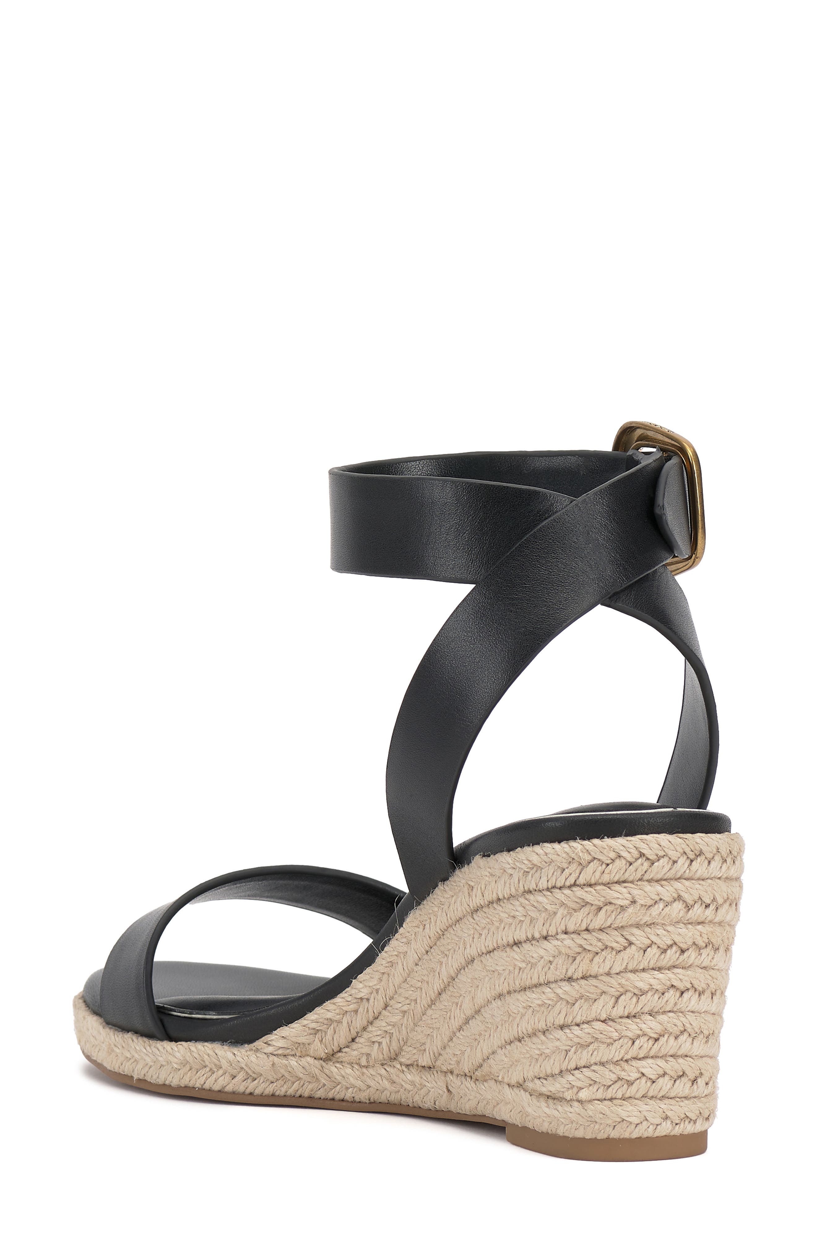 Vince Camuto Felia Wedge Sandal, Alternate, color, Black