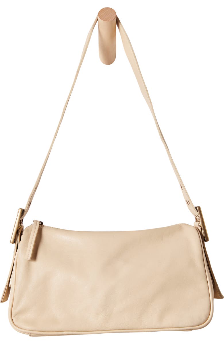 Free People Army Candy Leather Baguette Bag, Main, color, Sand Dollar