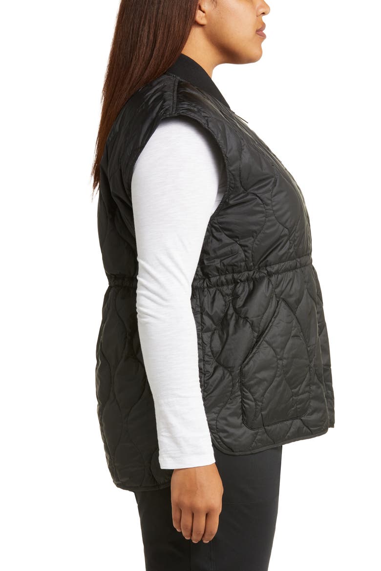 Quilted Insulated Vest, Alternate, color, BLACK