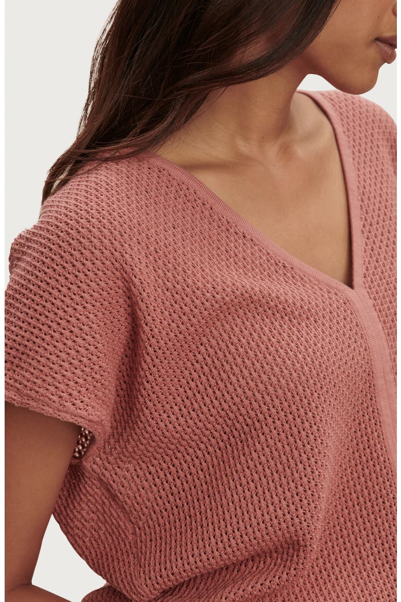 Ashford Knit V-Neck Sweater, Alternate, color, ASH ROSE