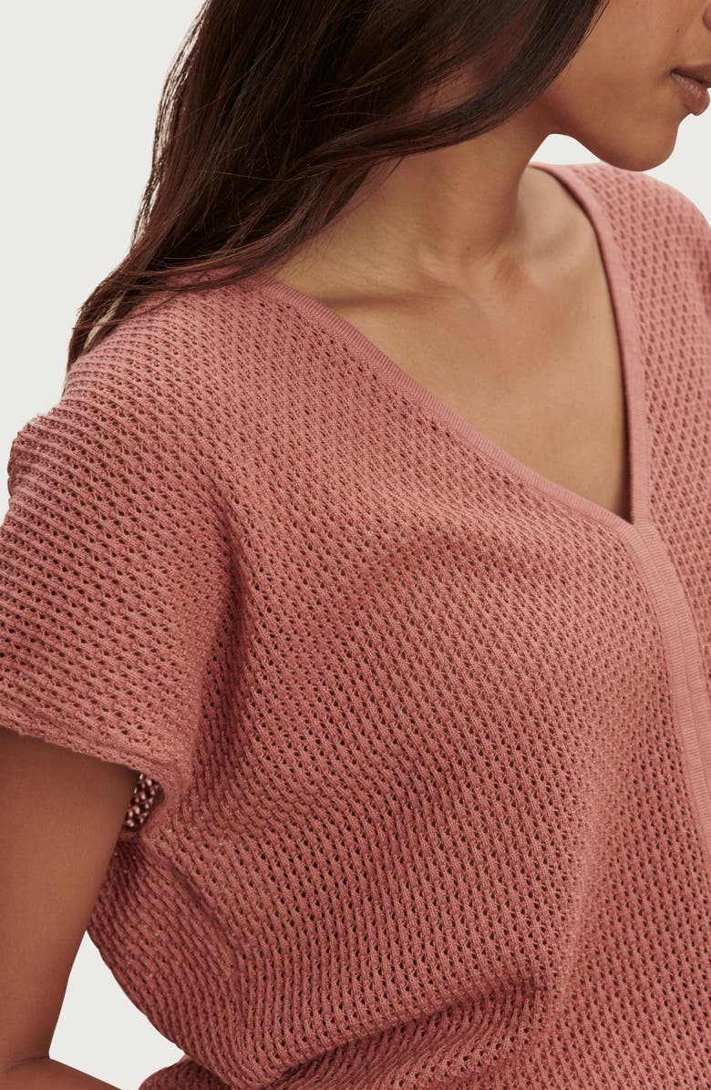 Varley Ashford Knit V-Neck Sweater, Alternate, color, Ash Rose