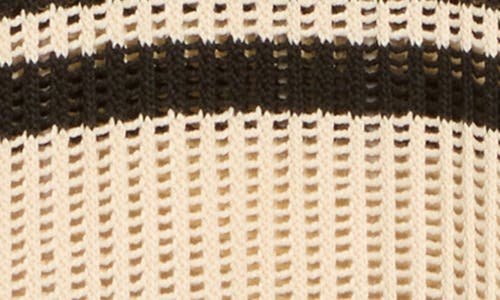Elan Stripe Open Knit Cover-up Tank Dress
