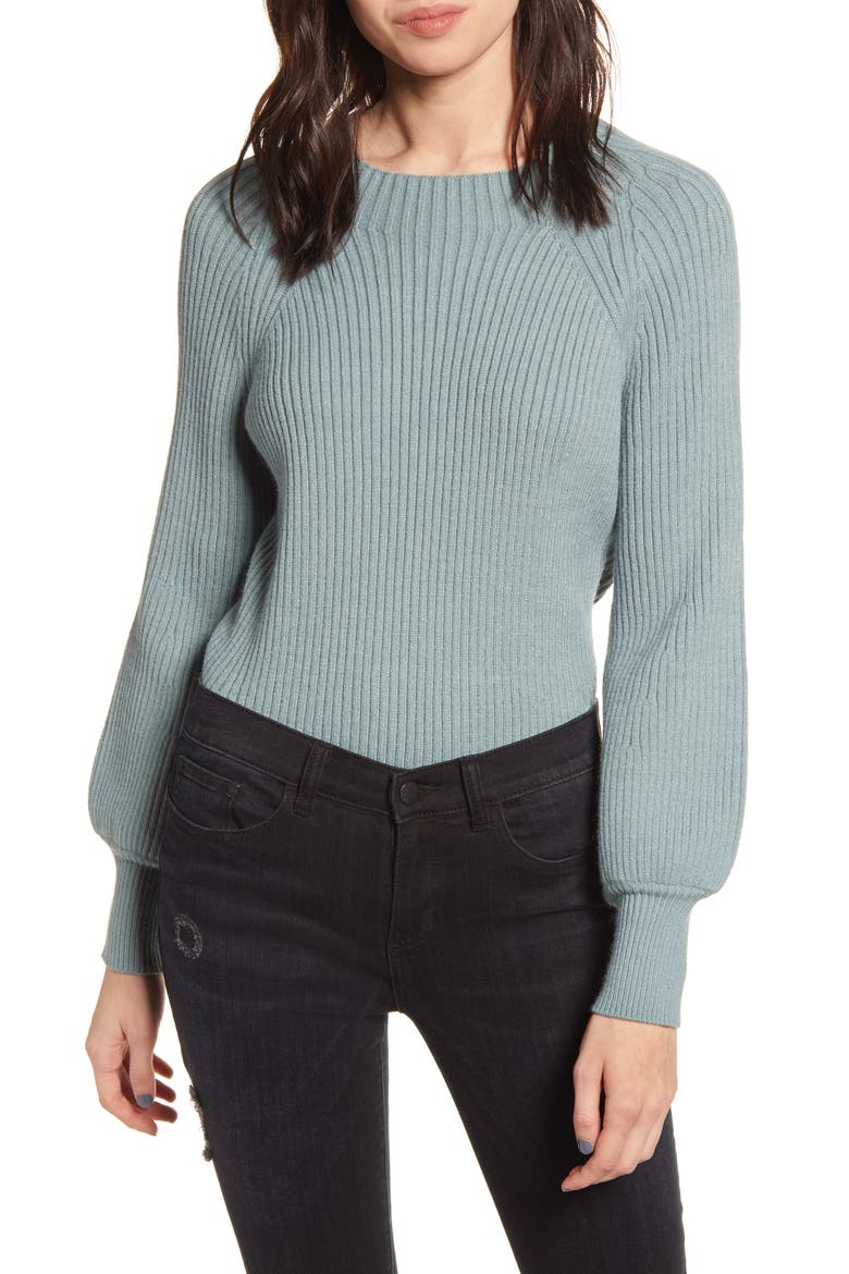 Ribbed Sweater, Main, color, MINT