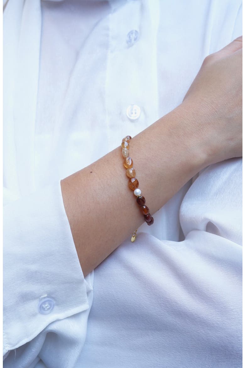 Neutral Beaded Bracelet, Alternate, color, GOLD