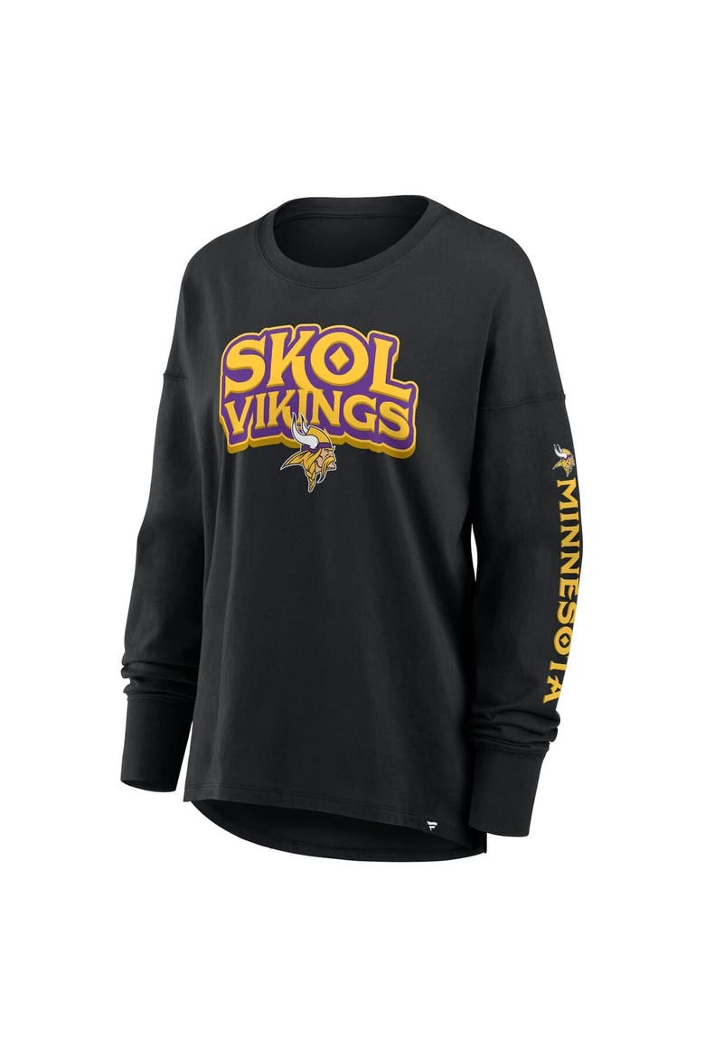 Women's Fanatics Black Minnesota Vikings Hometown Legacy Long Sleeve T-Shirt, Alternate, color, Black