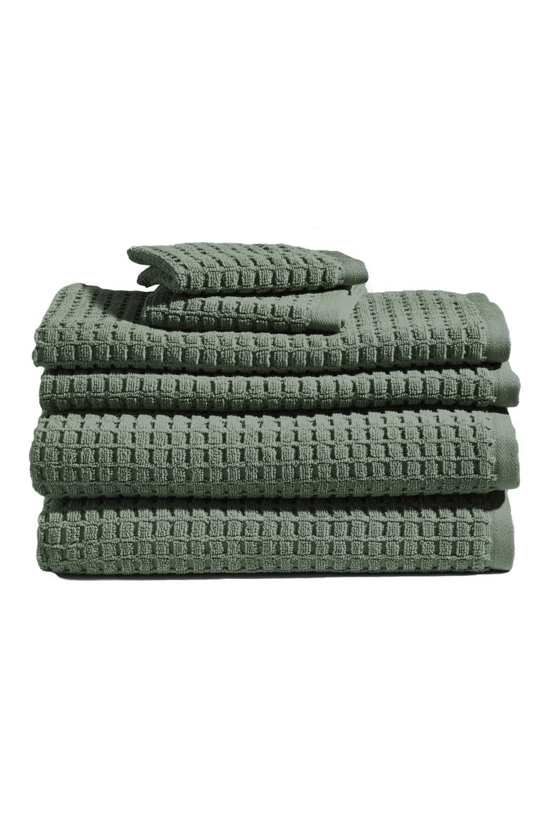 Quick Dry 6-Piece Bath Towel, Hand Towel & Washcloth Set, Main, color, MOSS